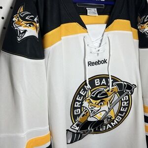 Green Bay Gamblers Hockey Jersey USHL REEBOK  2012 Men's Size 2XL Rare